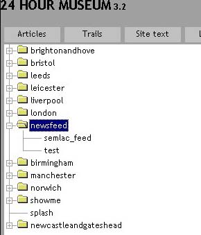 Screen Shot: tunable feed configuration record